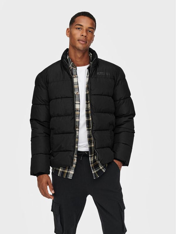 Only & Sons Only & Sons Пухено яке Melvin 22019345 Черен Regular Fit