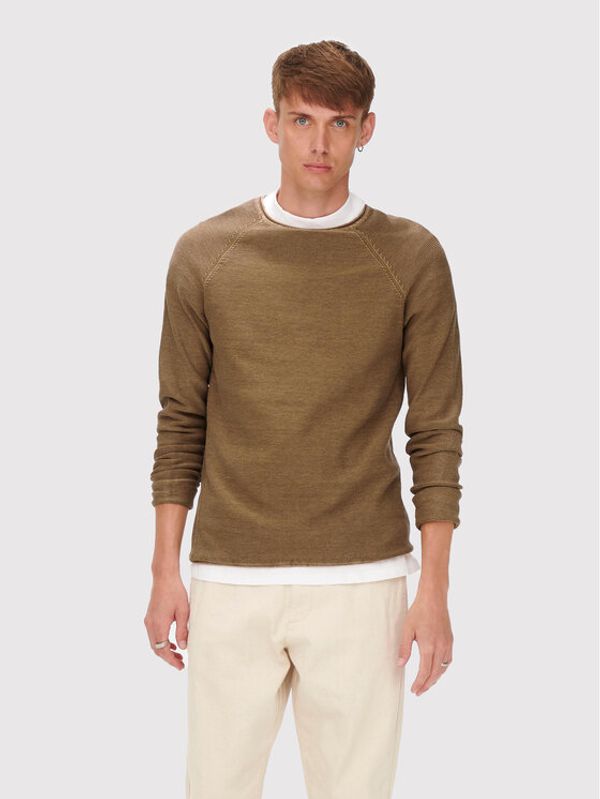 Only & Sons Only & Sons Пуловер Dextor 22016131 Кафяв Regular Fit