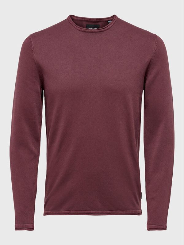 Only & Sons Only & Sons Пуловер Garson 22006806 Бордо Slim Fit