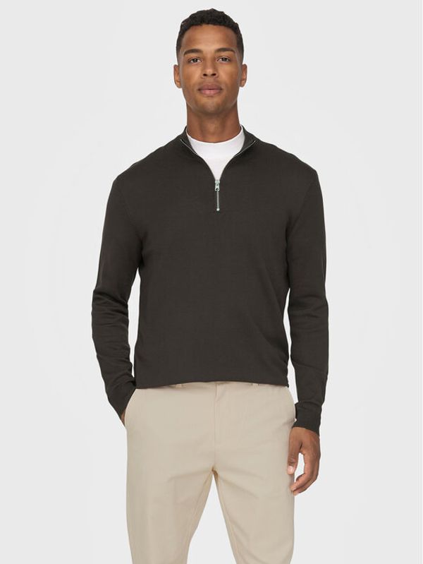 Only & Sons Only & Sons Пуловер Wyler 22021264 Кафяв Regular Fit