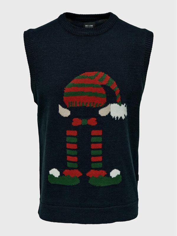 Only & Sons Only & Sons Пуловер Xmas 22023348 Тъмносин Regular Fit