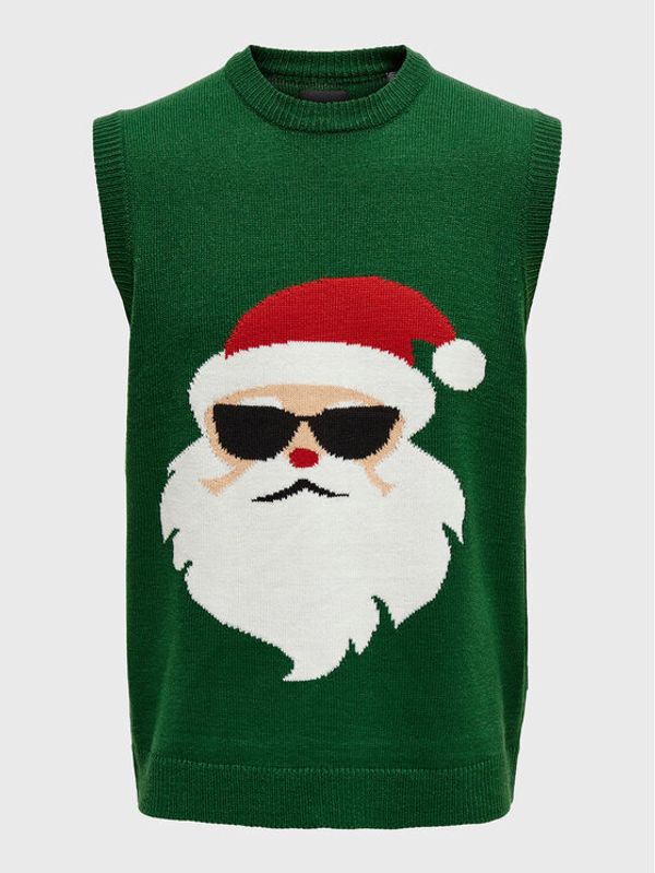 Only & Sons Only & Sons Пуловер Xmas 22023348 Зелен Regular Fit