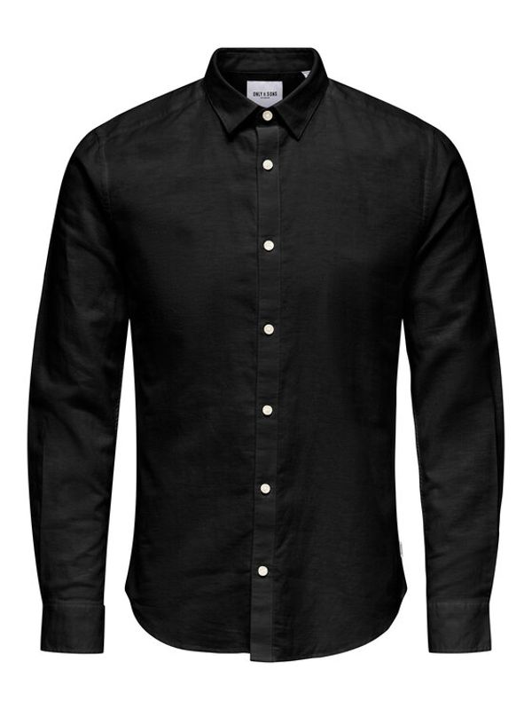 Only & Sons Only & Sons Риза 22012321 Черен Slim Fit