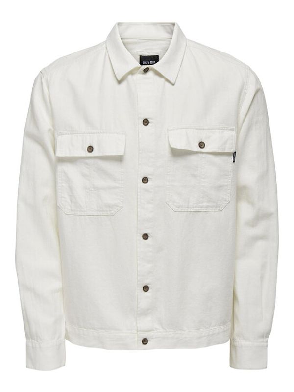Only & Sons Only & Sons Риза 22019758 Бял Relaxed Fit