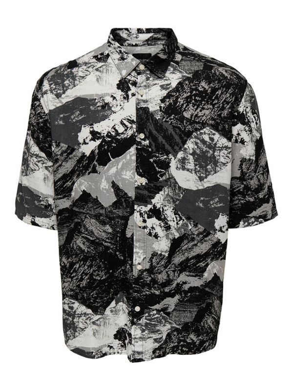 Only & Sons Only & Sons Риза 22024913 Черен Relaxed Fit