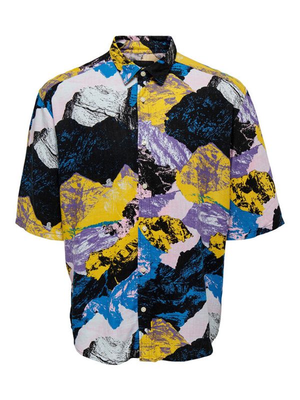 Only & Sons Only & Sons Риза 22024913 Зелен Relaxed Fit