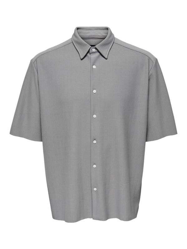 Only & Sons Only & Sons Риза 22025032 Сив Regular Fit