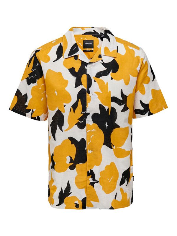 Only & Sons Only & Sons Риза 22025125 Кафяв Regular Fit