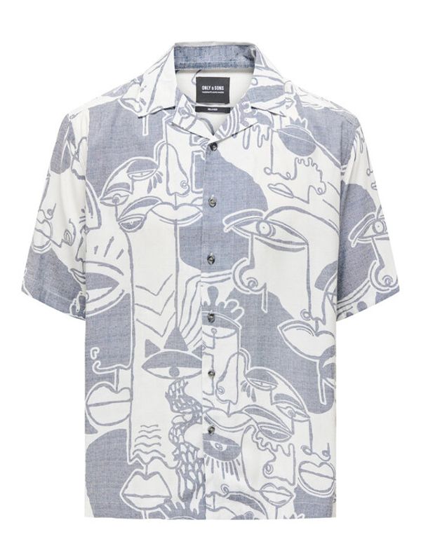 Only & Sons Only & Sons Риза 22026111 Син Relaxed Fit