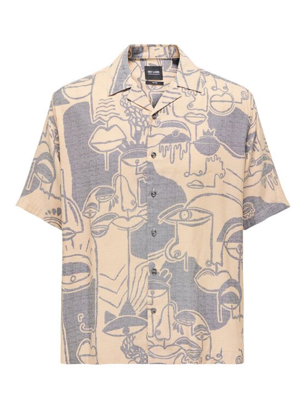 Only & Sons Only & Sons Риза 22026111 Жълт Relaxed Fit