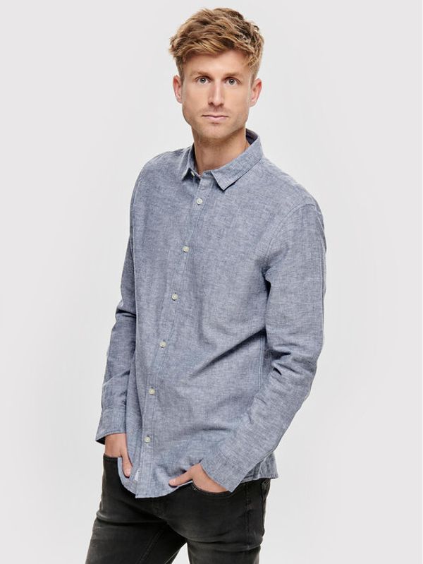 Only & Sons Only & Sons Риза Caiden 22012321 Син Slim Fit