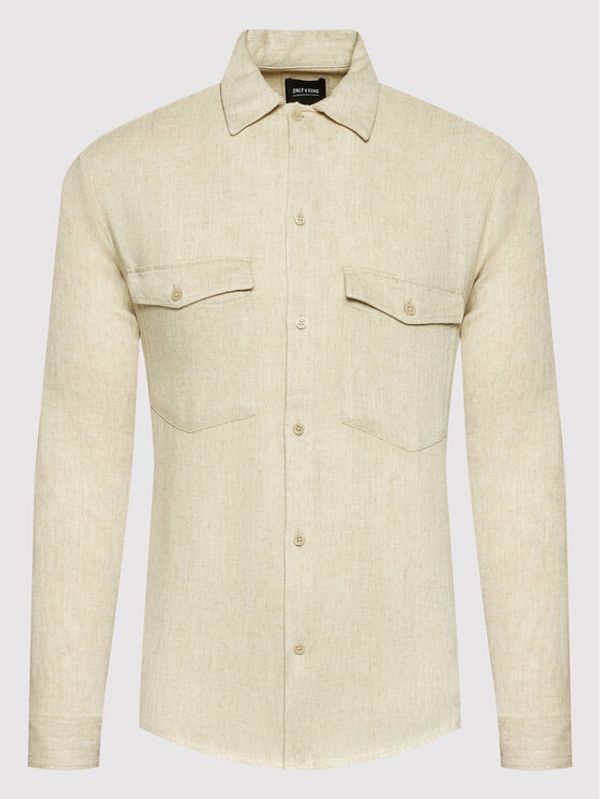 Only & Sons Only & Sons Риза Cal 22023136 Бежов Regular Fit