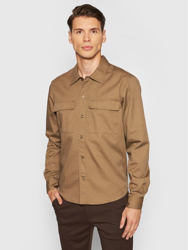 Only & Sons Only & Sons Риза Matti 22020930 Кафяв Regular Fit