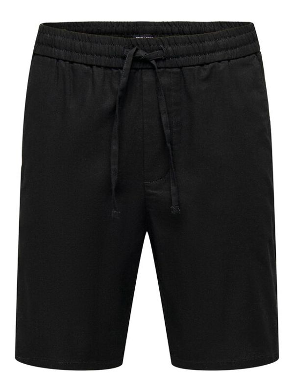 Only & Sons Only & Sons Шорти от плат 22024967 Черен Loose Fit