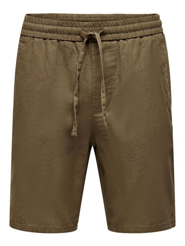 Only & Sons Only & Sons Шорти от плат 22024967 Кафяв Loose Fit