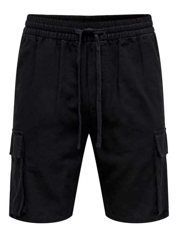 Only & Sons Only & Sons Шорти от плат 22025002 Черен Loose Fit