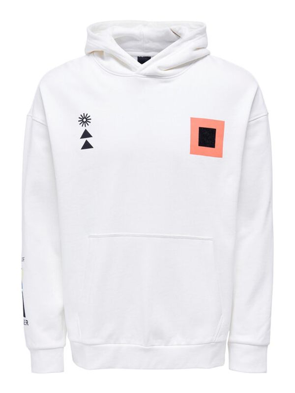Only & Sons Only & Sons Суитшърт 22025414 Бял Relaxed Fit