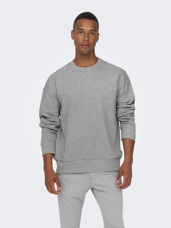 Only & Sons Only & Sons Суитшърт 22026662 Сив Relaxed Fit