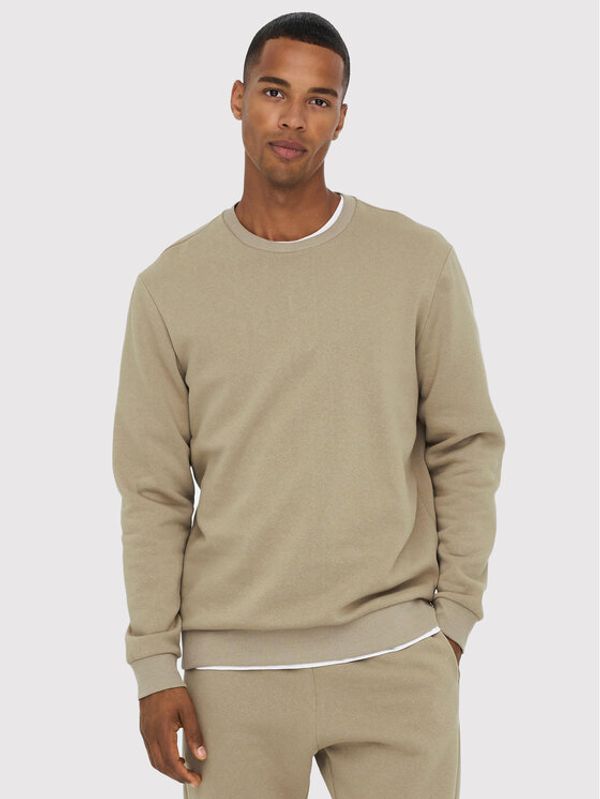Only & Sons Only & Sons Суитшърт Ceres 22018683 Бежов Regular Fit