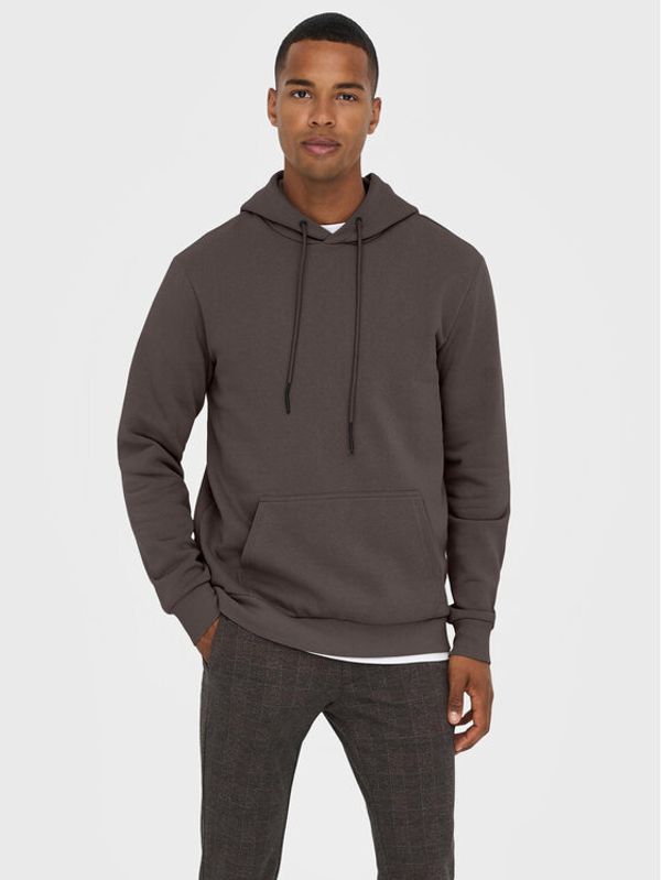 Only & Sons Only & Sons Суитшърт Ceres 22018685 Кафяв Regular Fit