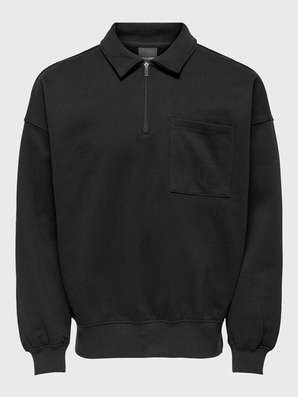 Only & Sons Only & Sons Суитшърт Logan 22023633 Черен Relaxed Fit
