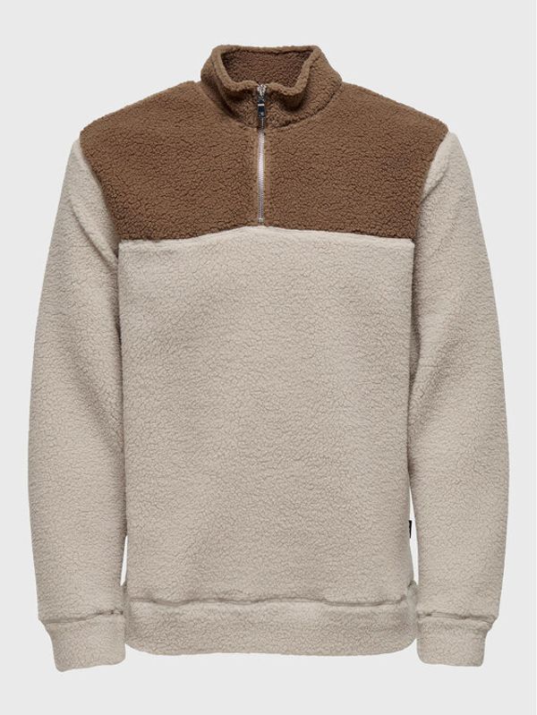 Only & Sons Only & Sons Суитшърт Remy 22023645 Бежов Regular Fit