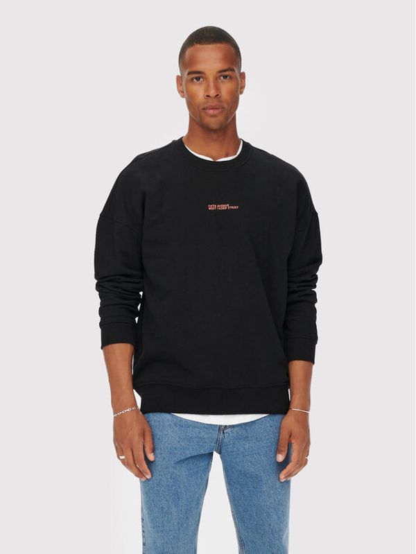 Only & Sons Only & Sons Суитшърт Toby 22023089 Черен Relaxed Fit
