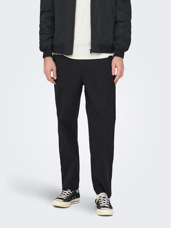 Only & Sons Only & Sons Текстилни панталони 22024315 Черен Tapered Fit