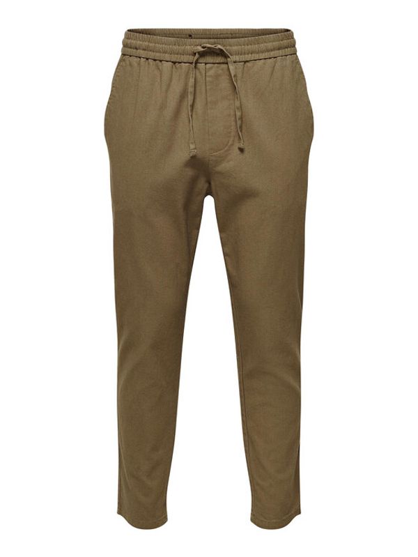 Only & Sons Only & Sons Текстилни панталони 22024966 Кафяв Tapered Fit