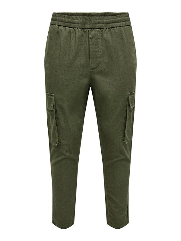 Only & Sons Only & Sons Текстилни панталони 22024998 Зелен Tapered Fit