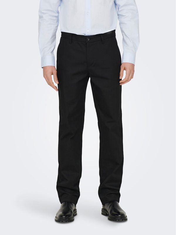 Only & Sons Only & Sons Текстилни панталони Edge-Ed 22024468 Черен Relaxed Fit