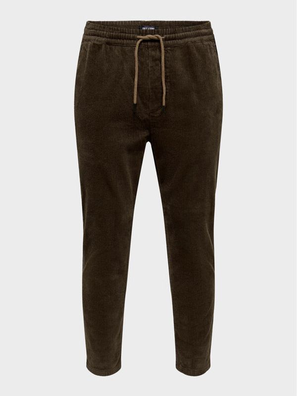 Only & Sons Only & Sons Текстилни панталони Linus 22019912 Кафяв Tapered Fit