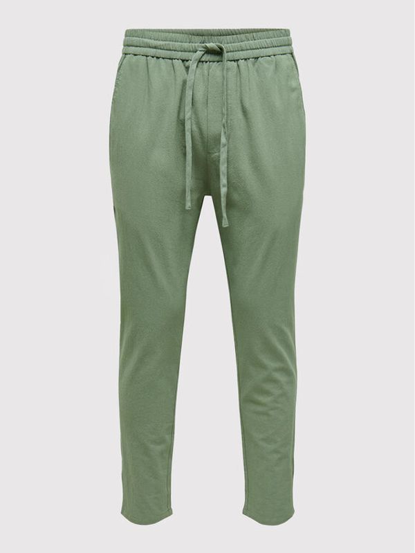 Only & Sons Only & Sons Текстилни панталони Linus 22022313 Зелен Regular Fit