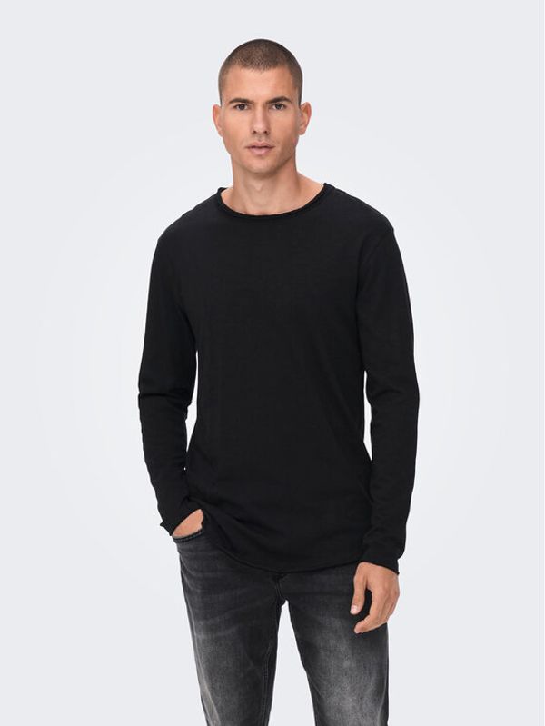 Only & Sons Only & Sons Тениска с дълъг ръкав 22023157 Черен Regular Fit