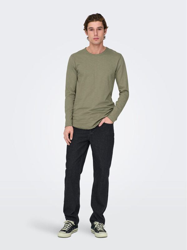 Only & Sons Only & Sons Тениска с дълъг ръкав 22023157 Сив Regular Fit