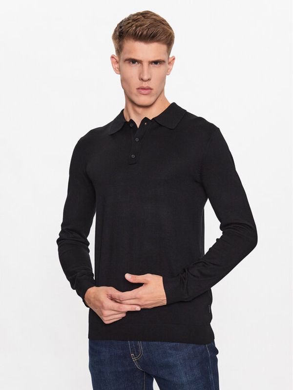 Only & Sons Only & Sons Тениска с яка и копчета 22021184 Черен Regular Fit