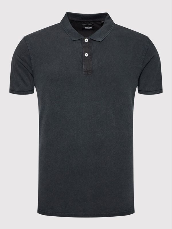 Only & Sons Only & Sons Тениска с яка и копчета Travis 22021769 Тъмносин Slim Fit