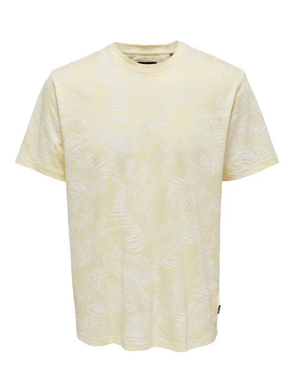 Only & Sons Only & Sons Тишърт 22025283 Жълт Regular Fit