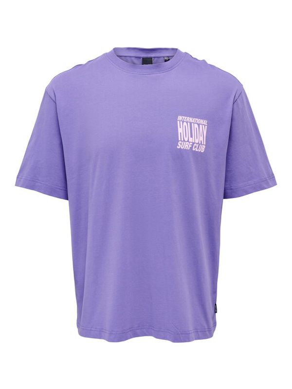 Only & Sons Only & Sons Тишърт 22025301 Виолетов Relaxed Fit