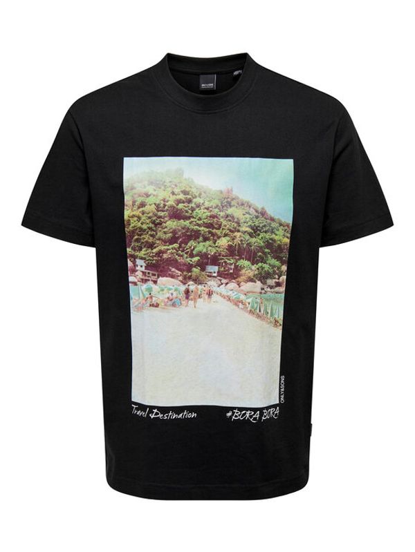 Only & Sons Only & Sons Тишърт 22026086 Черен Regular Fit