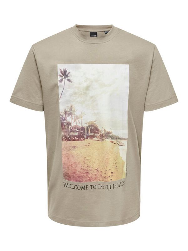 Only & Sons Only & Sons Тишърт 22026086 Сив Regular Fit