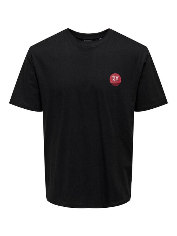 Only & Sons Only & Sons Тишърт 22026087 Черен Relaxed Fit
