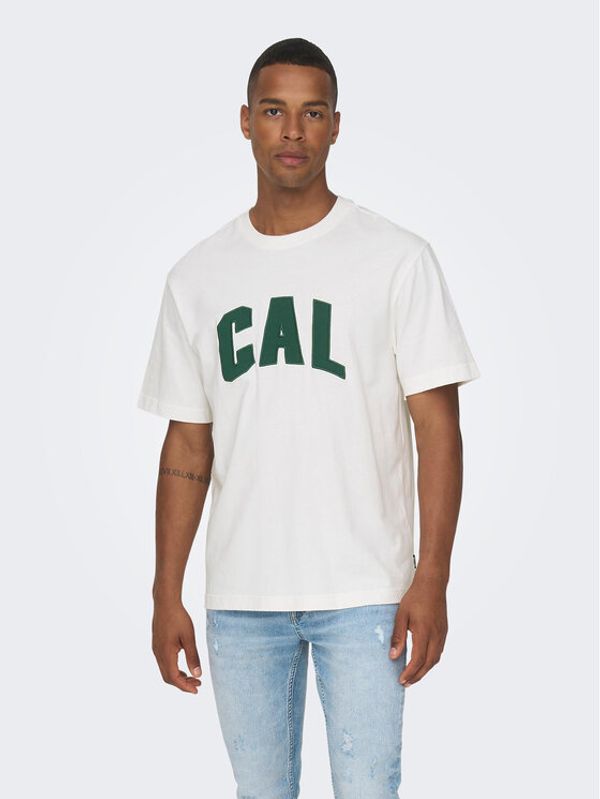 Only & Sons Only & Sons Тишърт 22026375 Бял Relaxed Fit