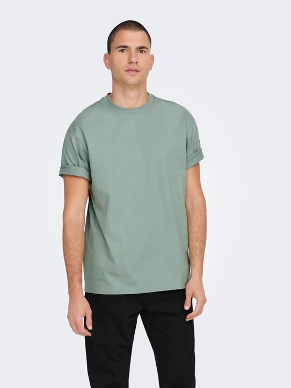 Only & Sons Only & Sons Тишърт Fred 22022532 Зелен Relaxed Fit