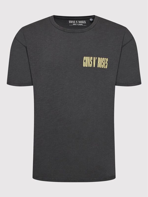 Only & Sons Only & Sons Тишърт Gunsnroses 22021465 Сив Relaxed Fit