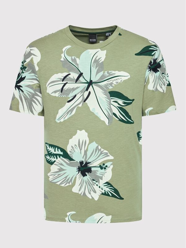 Only & Sons Only & Sons Тишърт Klop Floral 22022164 Зелен Regular Fit