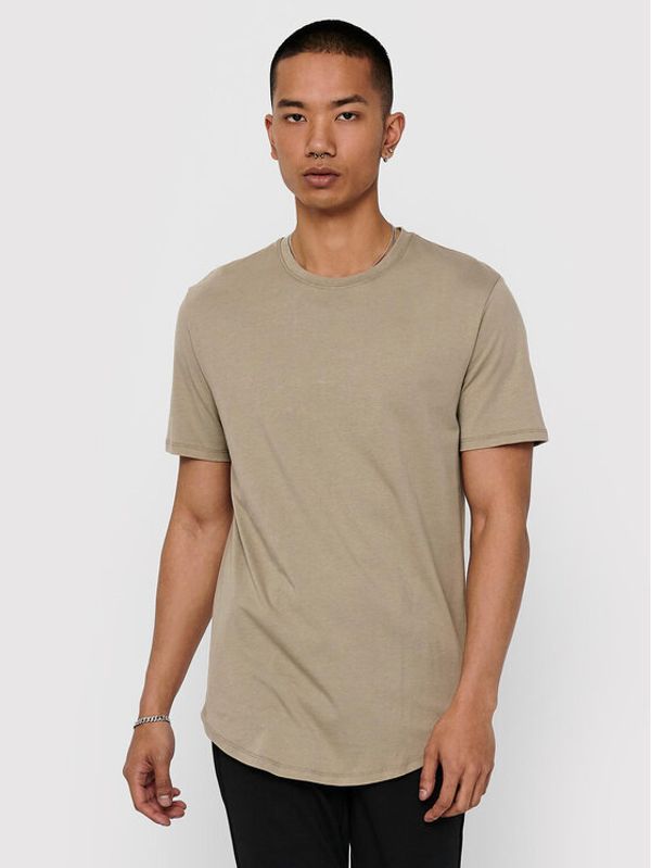 Only & Sons Only & Sons Тишърт Matt 22002973 Бежов Regular Fit