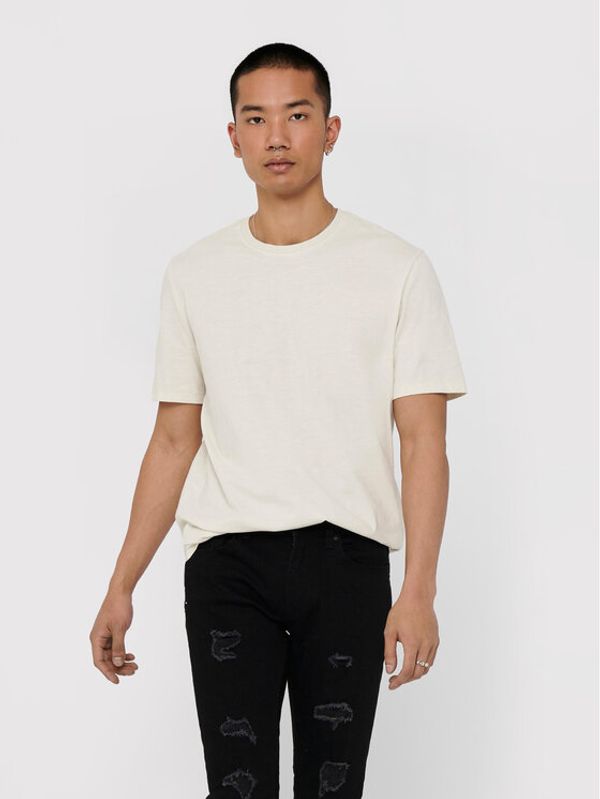 Only & Sons Only & Sons Тишърт Millenium 22018868 Бял Regular Fit