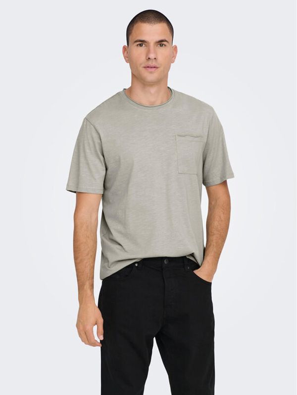 Only & Sons Only & Sons Тишърт Roy 22022531 Екрю Regular Fit