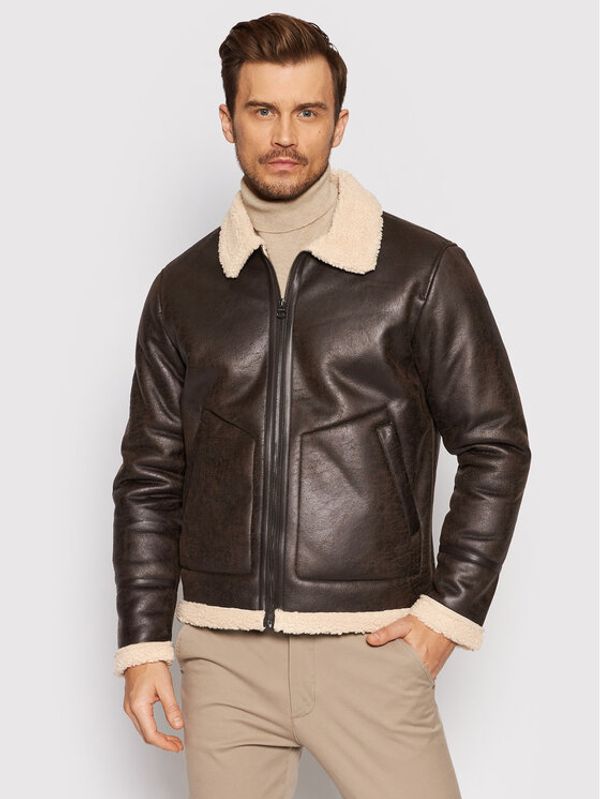 Only & Sons Only & Sons Яке от имитация на кожа Ben 22017755 Кафяв Regular Fit